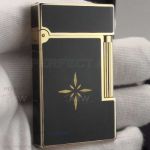 AAA Replica S.T. Dupont Ligne 2 Atelier Lighter - Yellow Gold And Black Lacquer Finish